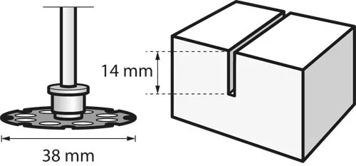 Disque à tronçonner le bois Dremel SC544 SpeedClic - Ø38,0mm